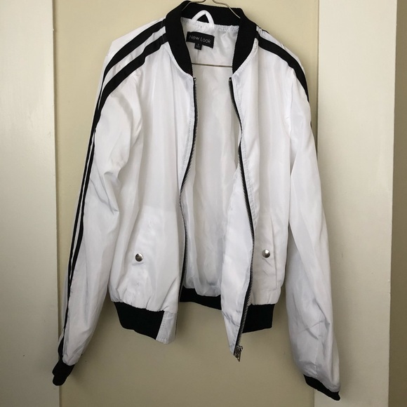 Black and White Thin Bomber Jacket - Picture 1 of 1